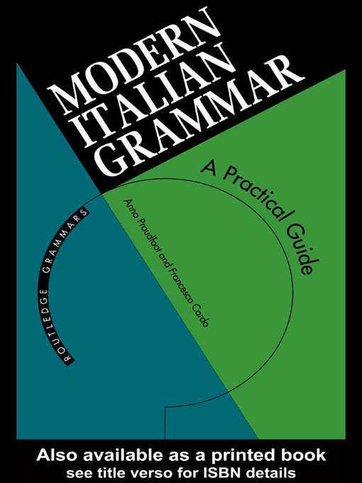 Title details for Modern Italian Grammar by Anna Proudfoot - Available